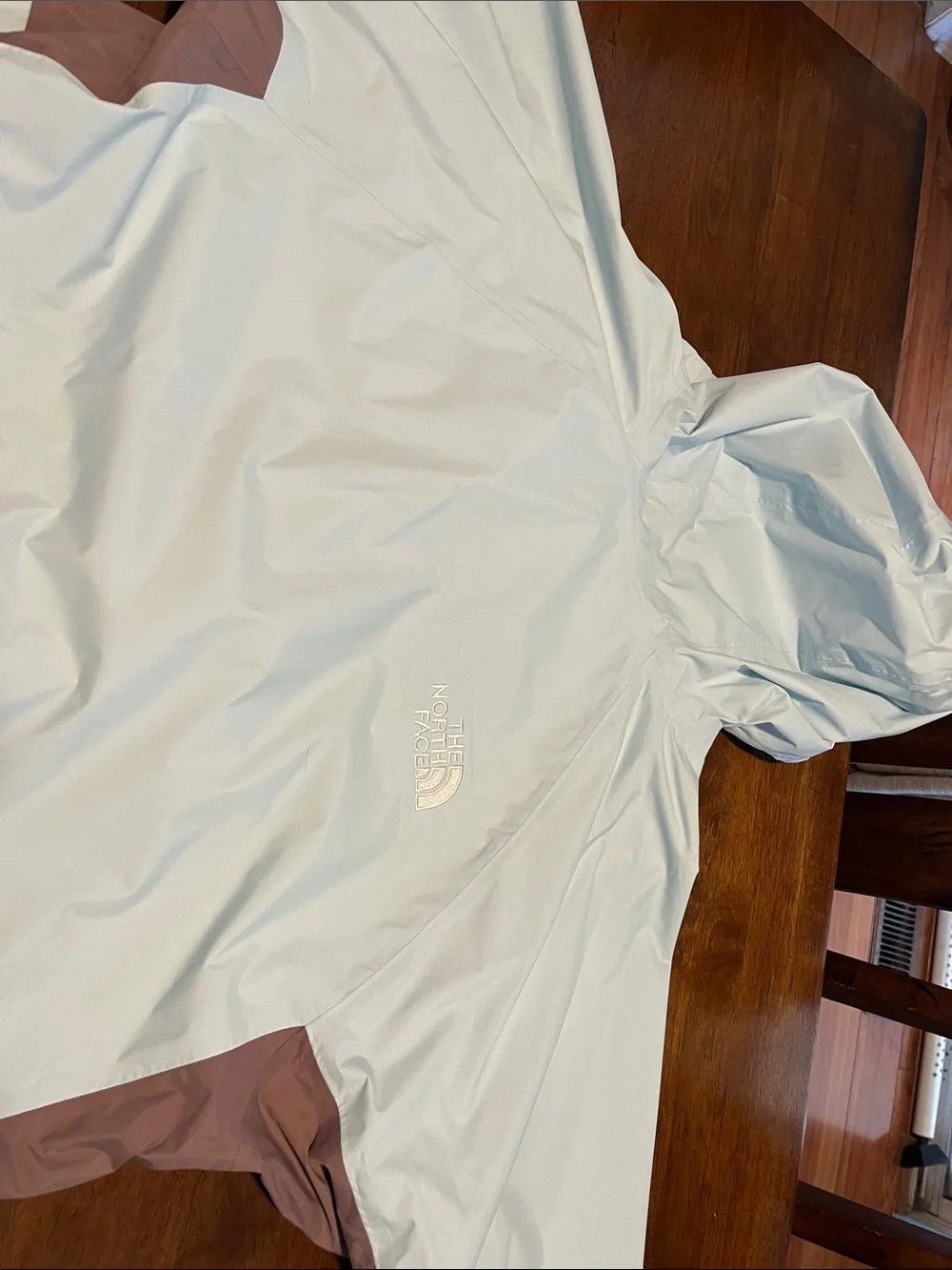 The North Face light blue/ gray sides snowboard shell XL